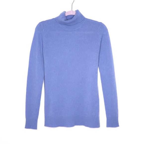 ATM Anthony Thomas Melillo Cashmere Turtleneck Sweater English Blue Women's S - Picture 1 of 13